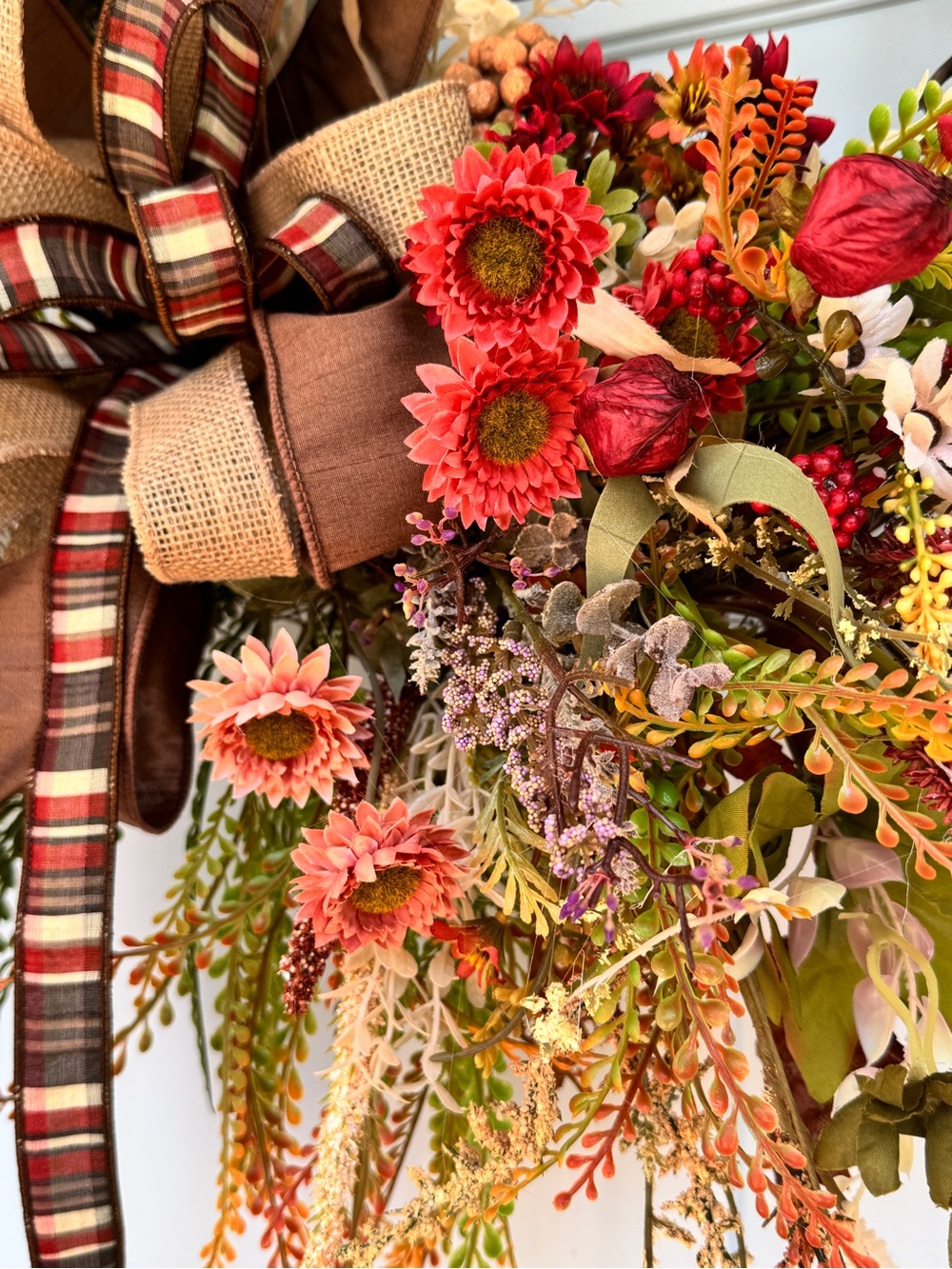 Rustic Grapevine Fall Wreath - Picture 3 of 9